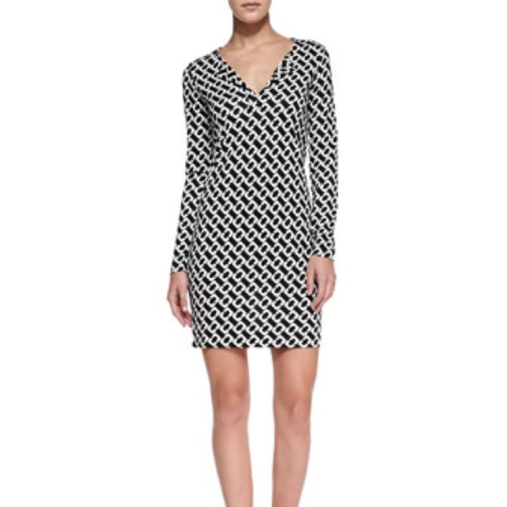 Diane von Furstenberg blue and white dress